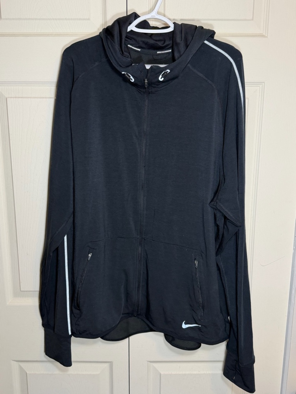 Nike men’s XXL full zip up sweatshirt light jacket black